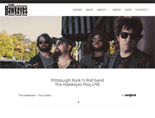 Tablet Screenshot of hawkeyesband.com